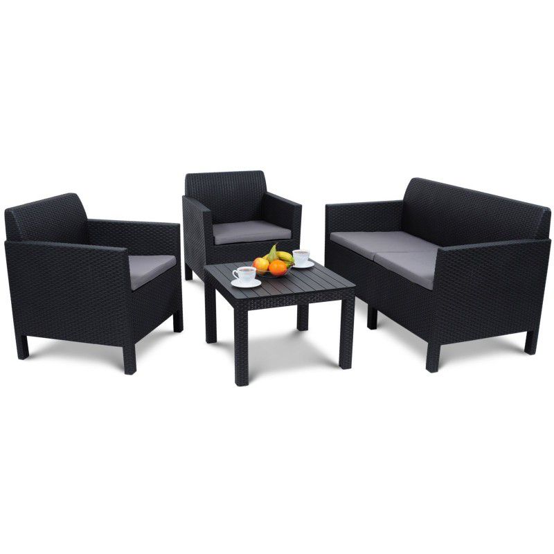 Meble ogrodowe Keter Orlando zestaw z małym stolikiem Grafit, 1 kpl.