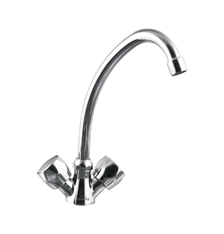 Bateria kuchenna zlewozmywakowa Invena Modena z obrotową wylewką typu ST a srebrny 1 szt.