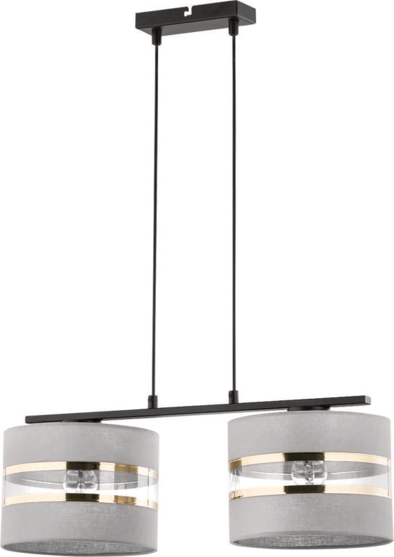 Lampa wisząca Sigma Lighting Sara 4558 czarno-szara dekoracyjna 2xE27 x 1 szt.