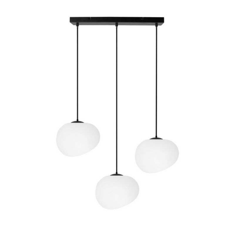 Lampa wisząca Candellux Stones czarno-biała wym: 120 x 58 x 20 cm 3xE27 x 40W 1 szt.