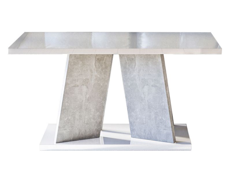 Stolik kawowy MIRJAN 24 Mufo biały połysk / beton 1 szt.