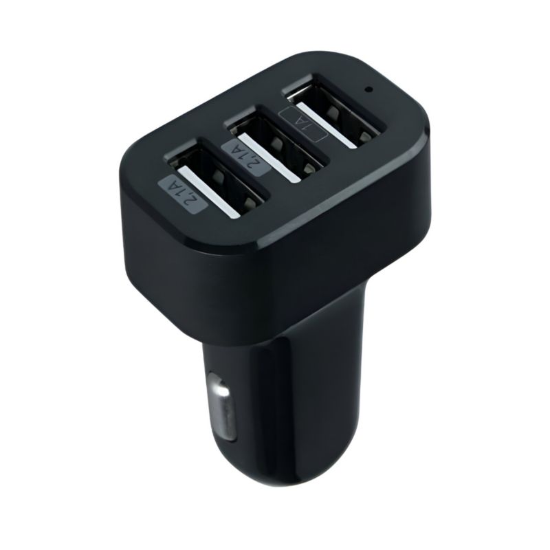 Ładowarka samochodowa 3 x USB DPM czarna