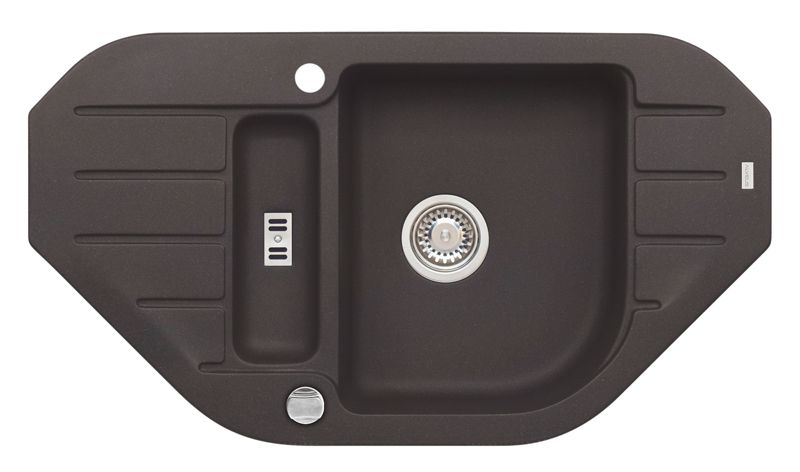 Zlewozmywak granitowy Alveus Niagara 60 kol. 03 chocolate (90x50cm) 1,5-komorowy 1szt.