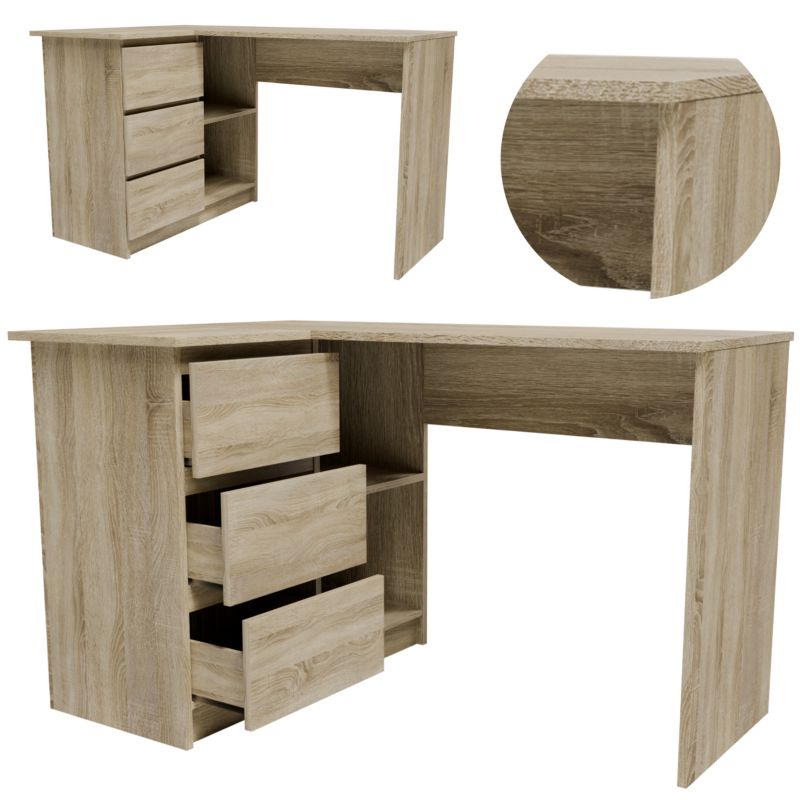 Biurko Matkam B16LEWSON narożne lewe dąb sonoma 1 szt.