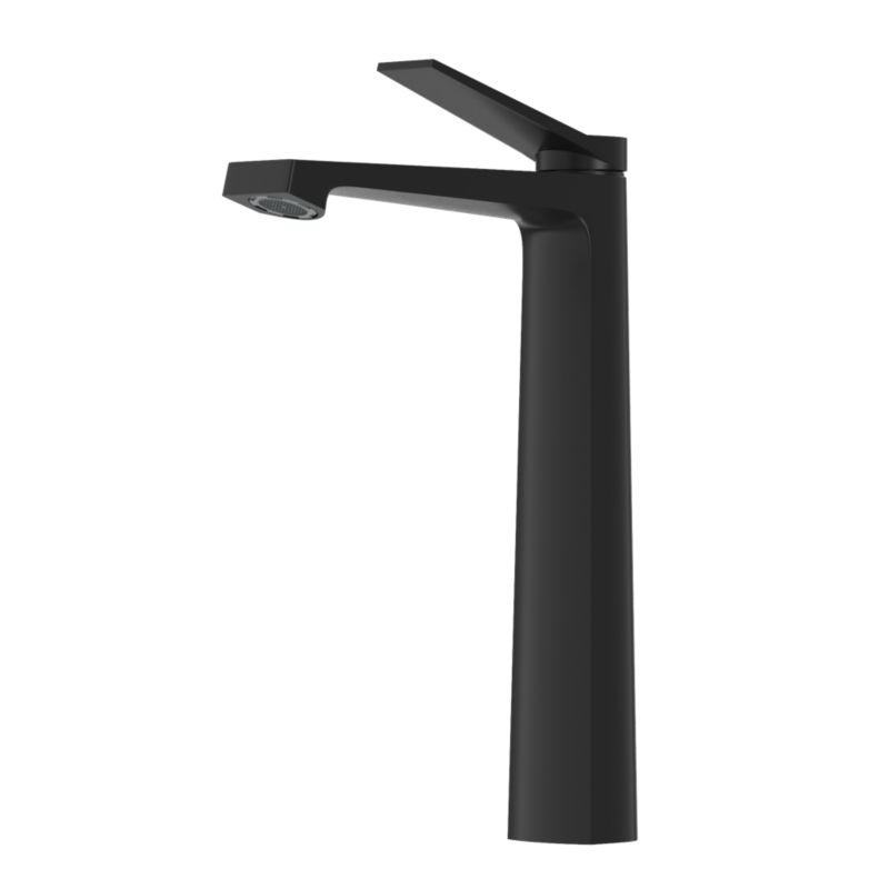 Bateria Umywalkowa Granitan Czarna Wysoka Łazienkowa Mosiężna Nowoczesna Kran Selva 1 szt.