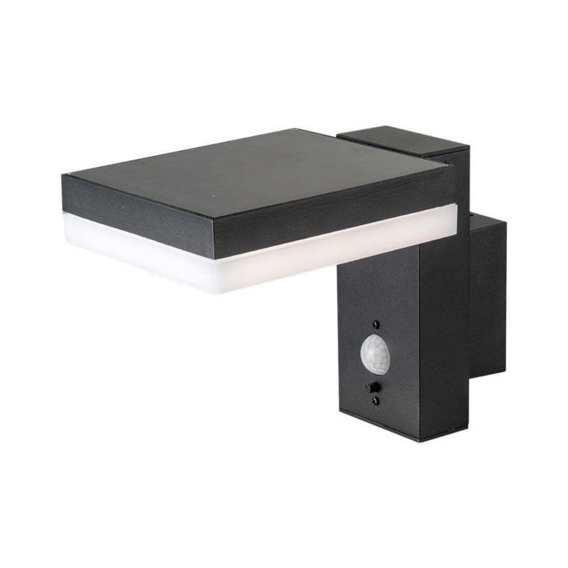 Kinkiet solarny z czujnikiem V-TAC 1147 czarno-biały LED 5.5W 3000K 220lm IP54 wym: 15,5 x 13 x 22,4 cm aluminium - 1 szt.