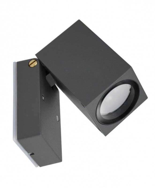 Kinkiet ścienny zewnętrzny SU-MA Mini ciemnoszary 1 x GU10 x IP44 wym: 10 x 6,6 x 9,2 cm - 1 szt.