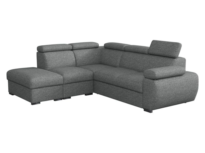 Narożnik z funkcją spania MIRJAN 24 Boston lewy R+1P(65)+2R grafitowa plecionka 1 szt.