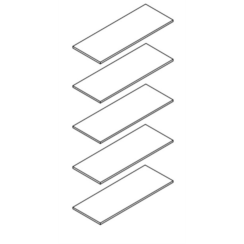 Półki Mebel Elite DIVE wewnętrzne do Szafy Dwudrzwiowej z Szufladami 73 cm Białe Półki 1 kpl