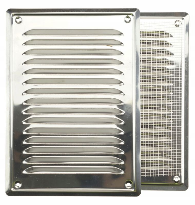 Kratka FEINZ Wentylacyjna Metalowa Kominowa Z Siatką 14X21 Cm Nierdzewna 1 szt.