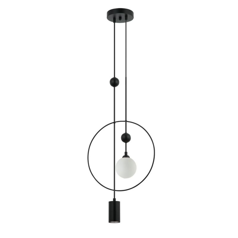Lampa wisząca Italux TROSTI czarno-biała nowoczesna G9 i GU10 x 60W 1 szt.