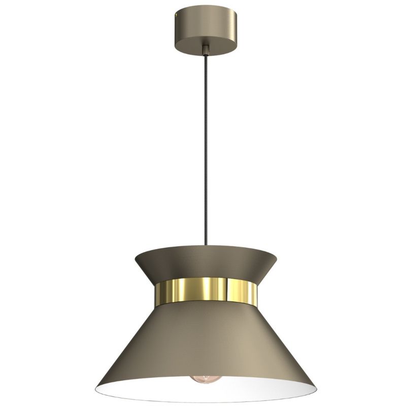 Lampa wisząca Luminex Norge tytanowe złoto-złoty połysk wym: 120 x 39 x 39 cm 1xE27 x 15W 1 szt.