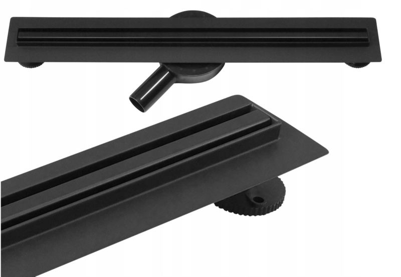 Odpływ liniowy podłogowy Estiva SLIM JUST TURN BLACK 900 mm czarny 1 szt.