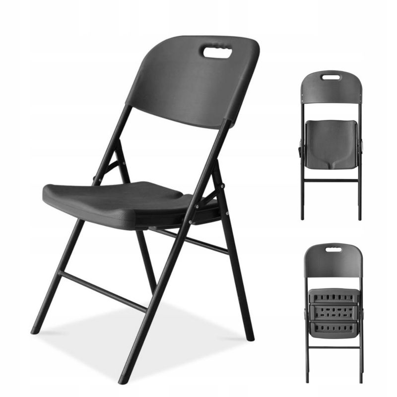 Krzesło Focus Garden Cateringowe Bankietowe Ogrodowe Składane Turystyczne mocne grafit 1 szt