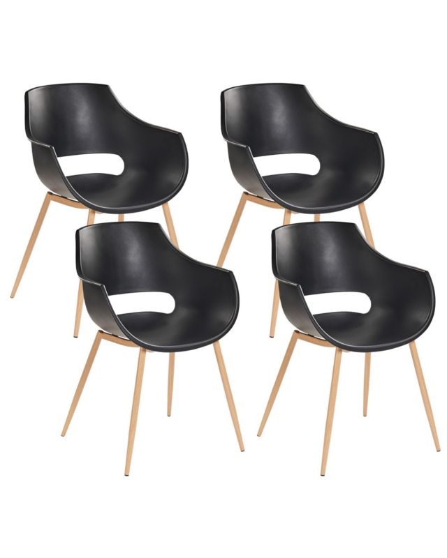 Zestaw 4 krzeseł do jadalni Millers Czarny 1 kpl