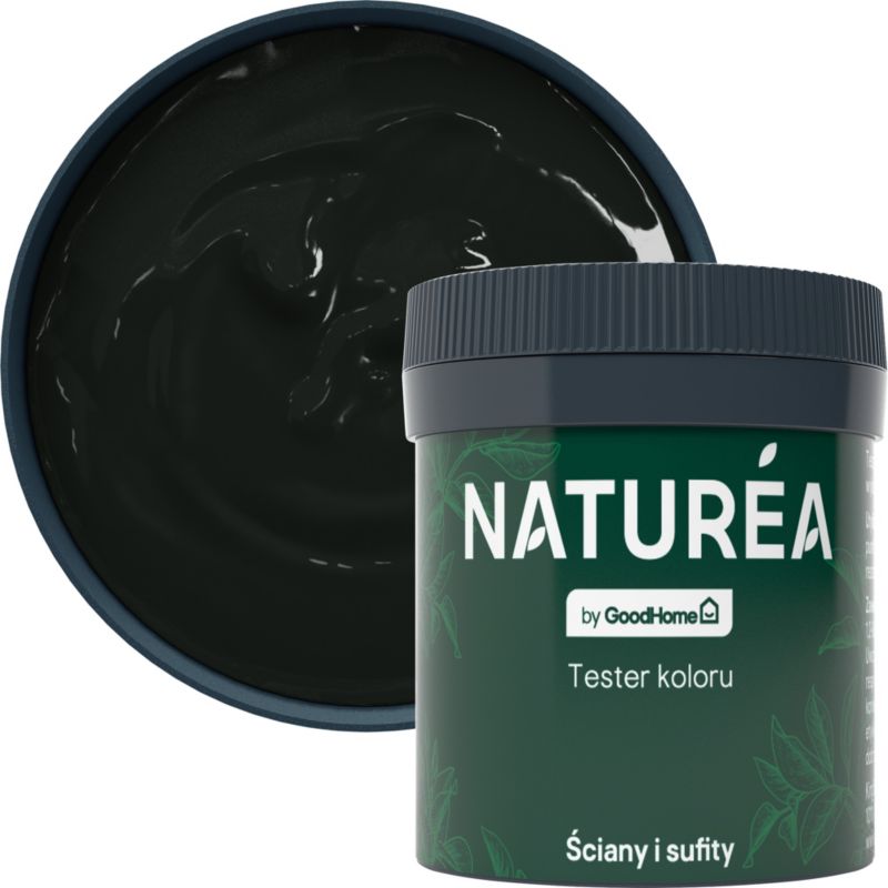 Tester farby GoodHome Naturea jet black 70 ml