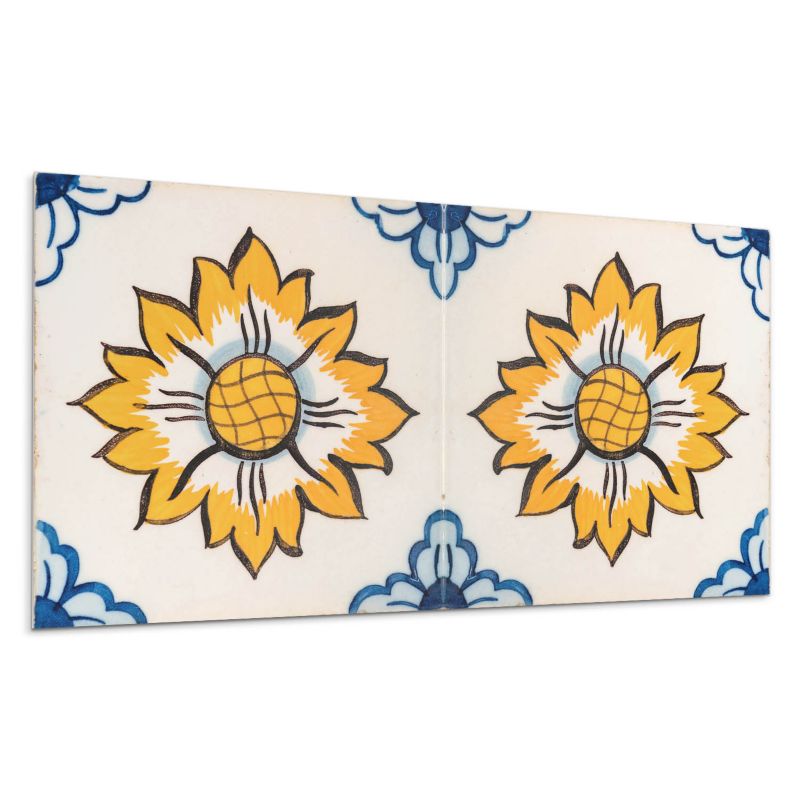 Panel samoprzylepny Wallfluent 120x60 cm Ceramiczny motyw kwiatowy 1 szt.