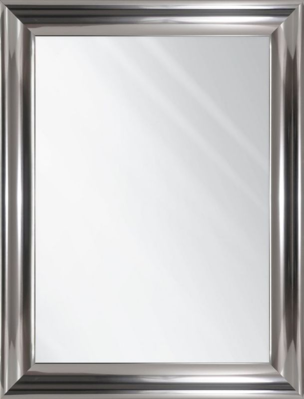 Lustro Ars Longa Malmo 83x63 cm prostokątne nikiel z ramą 1 szt.