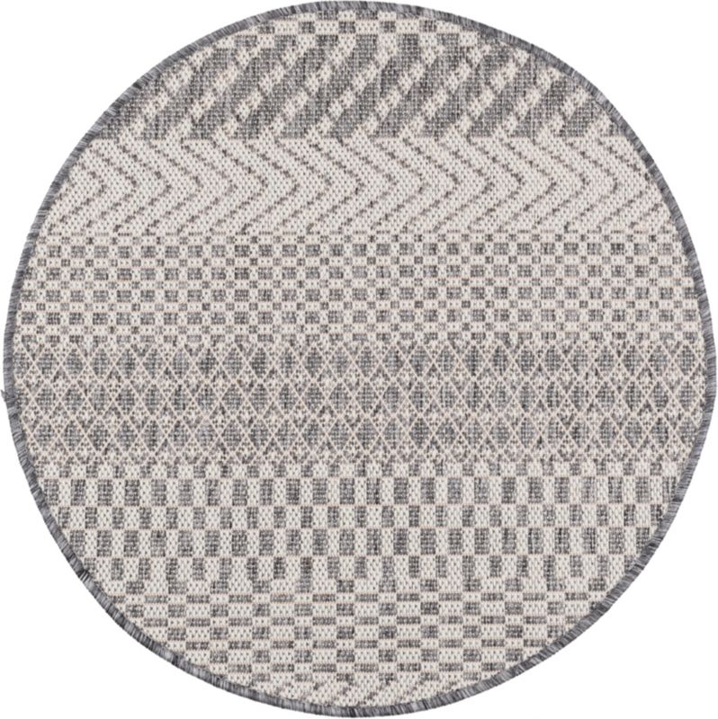 Dywan Multidecor Express In 80 cm koło paski szary 1 szt.