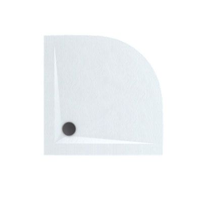 Brodzik kompozytowy Schedpol Minera półokrągły regulowany 100 x 100 x 3,5 cm biały strukturalny