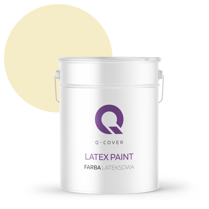 Farba Lateksowa Do Ścian i Sufitów Q-Cover Blady żółty H6883 Głęboki Mat 10L