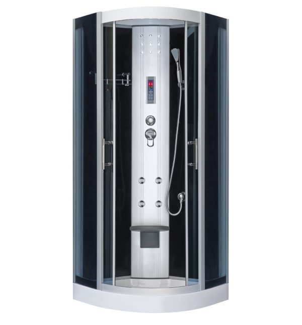 Kabina z hydromasażem Kerra Leticia 80 grafitowe szkło 1 szt