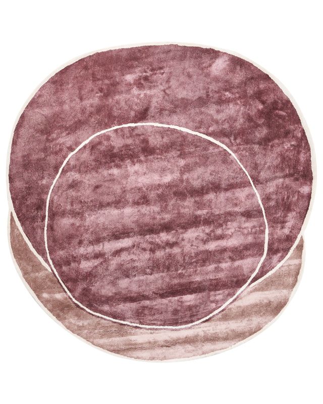 Dywan Kanrach Różowy 200 x 200 cm Wiskoza 1 szt.