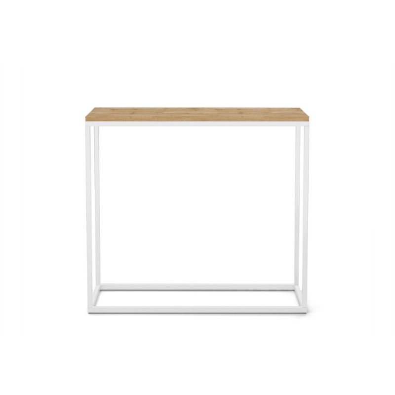 Konsola Bettso Well 80 cm stylowa do sypialni na białym stelażu dąb wotan 1szt.