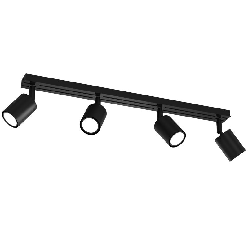 Lampa sufitowa Luminex Terra czarny mat-czarny połysk Listwa z lampami 4 x GU10 x 8W wym: 15,5 x 60 x 5,5 cm - 1 szt.