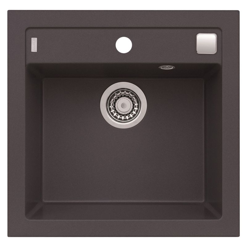 Zlewozmywak granitowy Alveus FORMIC 20 kol. 03 chocolate (52x51) 1-komorowy 1szt