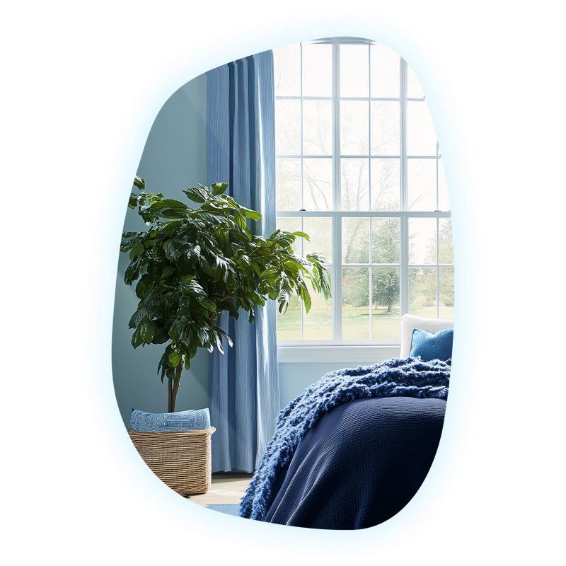 Lustro LED Boho Tulup 79 x 57 cm Organiczne nad Umywalkę Zimne Światło 1 szt.