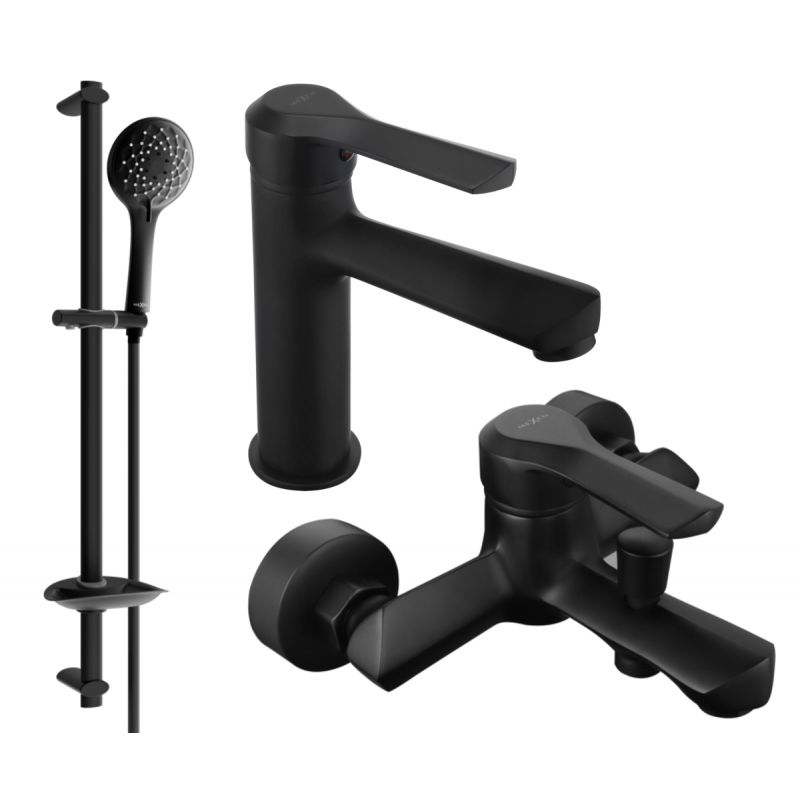 Zestaw wannowy Mexen Sabre czarny 72103DB74-70 1 szt.