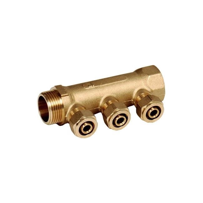 Rozdzielacz PEX Idmar Group 1" x 3 x 16 z zaciskami