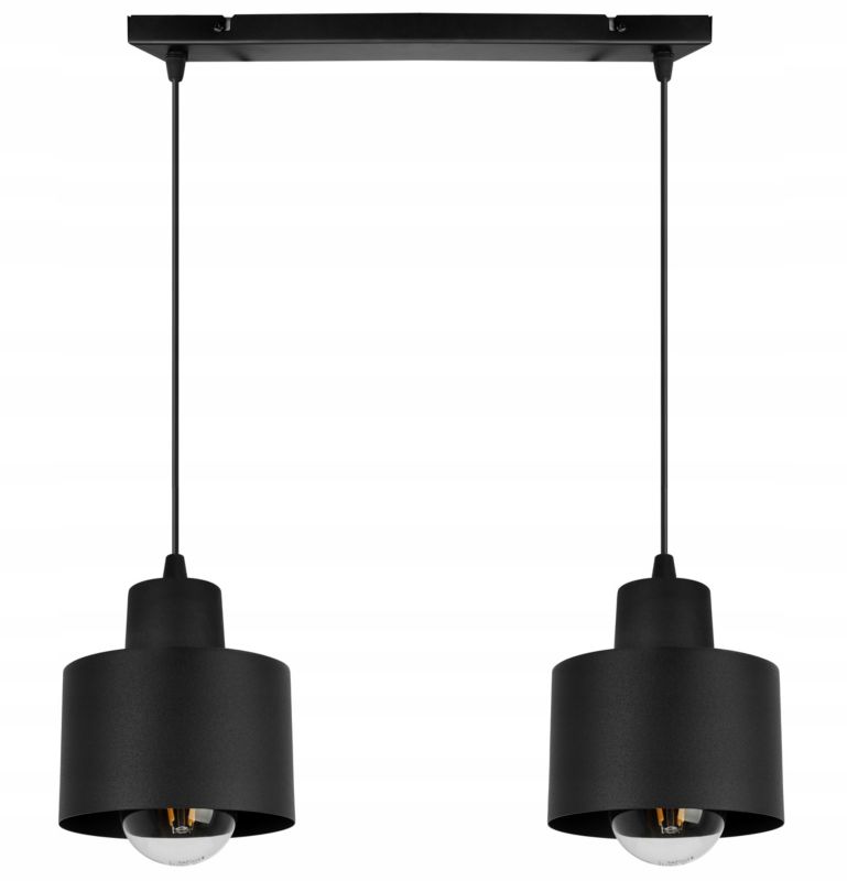 Lampa sufitowa wisząca Light Home LH Panta 2x E27 60W czarny 1szt.