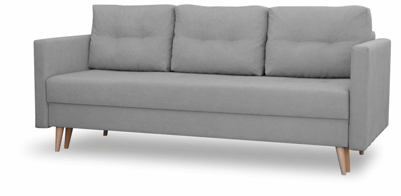 Sofa w stylu skandynawskim z funkcją spania Bonni Säffle Szara 1 szt.