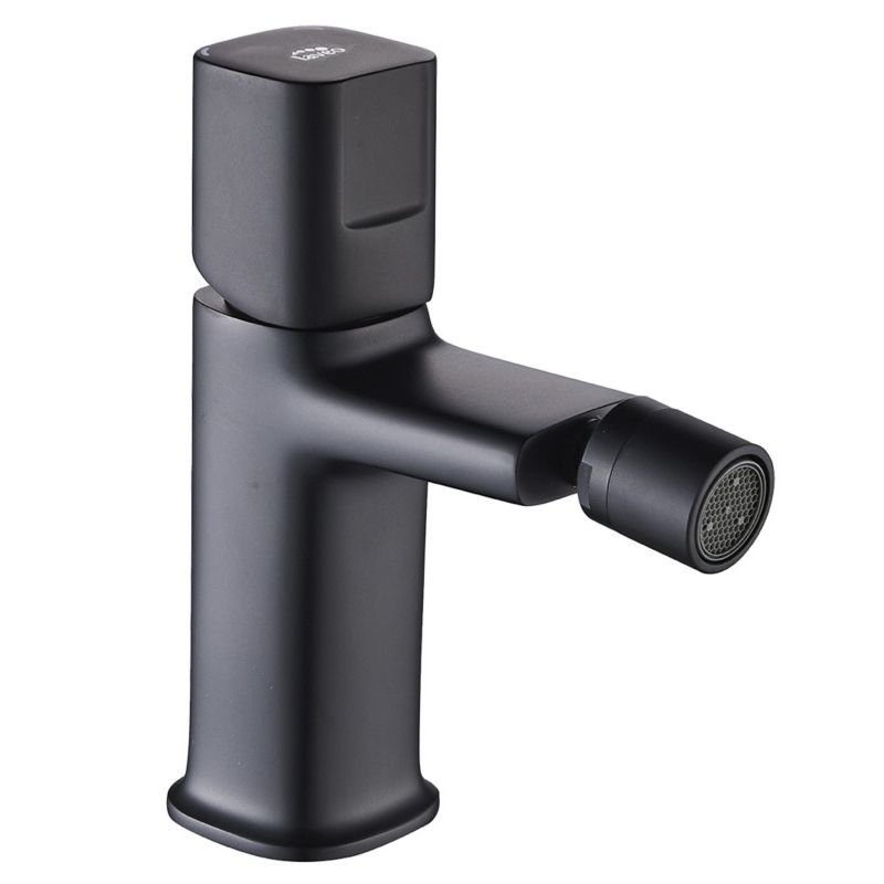 Bateria Bidetowa Laveo Stojąca Tores z Korkiem Czarna 1 szt.