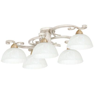 Lampa sufitowa wisząca Luminex Aurora kremowy mat-złota patyna-biała wym: 34 x 78 x 78 cm 5xE27 x 15W 1 szt.