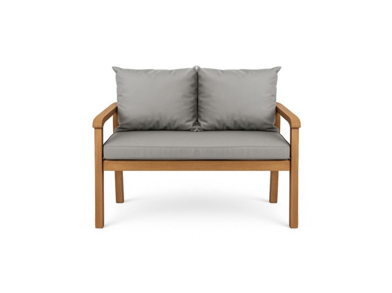 Szare poduszka na ławkę ogrodową 100x50x50 cm do użytku na zewnątrz/wewnątrz Setgarden