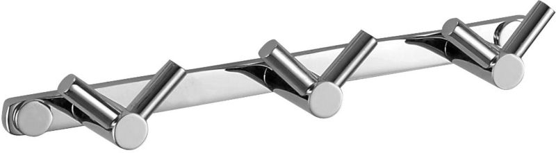 Wieszak na ręcznik Stella chrom 18.023, 3-hakowy podwójny, metalowy, ścienny, 1 szt.