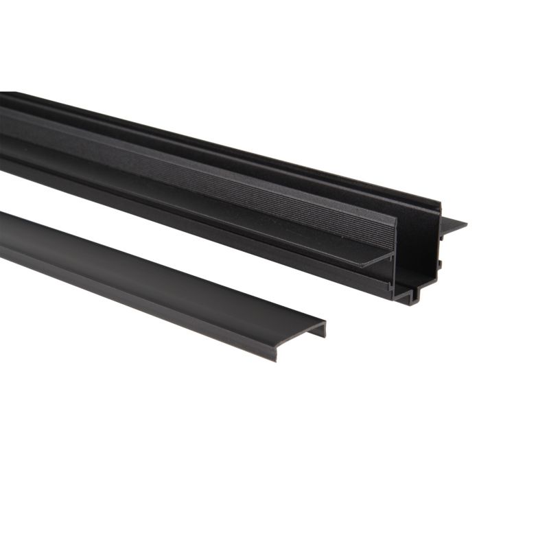Profil do szynoprzewodu MasterLED Luxo 48V podtynk 1m czarny