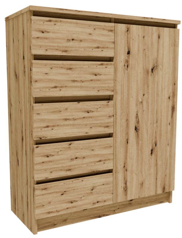 Komoda Matkam szafka K801D5SZART wysoka dąb artisan 1 szt.