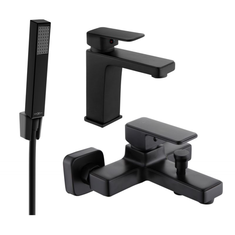 Zestaw wannowy Mexen Cetus czarny 744303R77-70 1 szt.