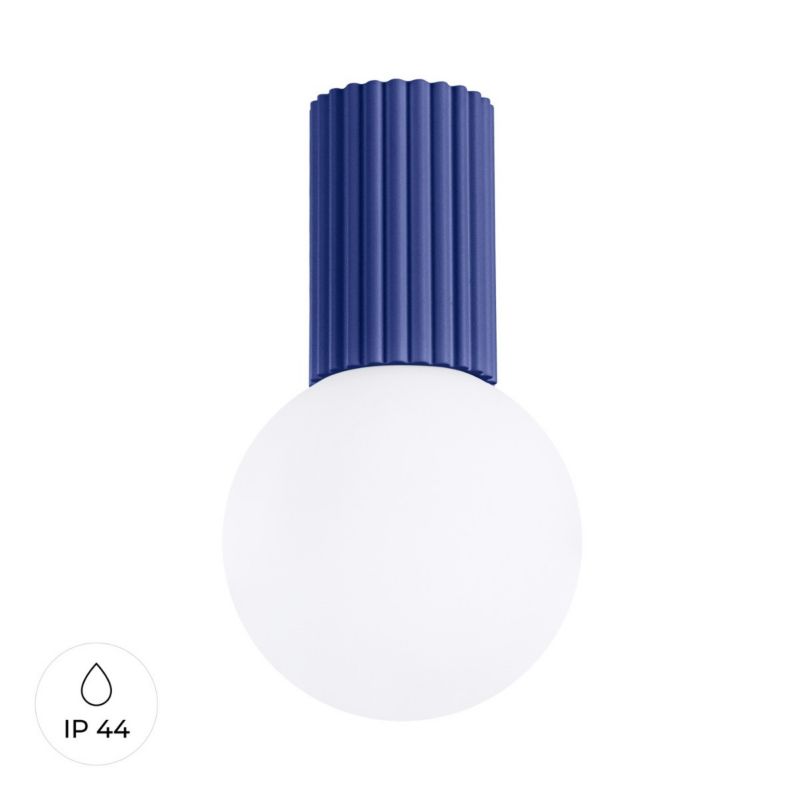 Spot oprawa sufitowa Sollux Lighting Halo ultramaryno-biały do łazienki 1 x G9 x IP44 wym: 21 x 12 x 12 cm - 1 szt.