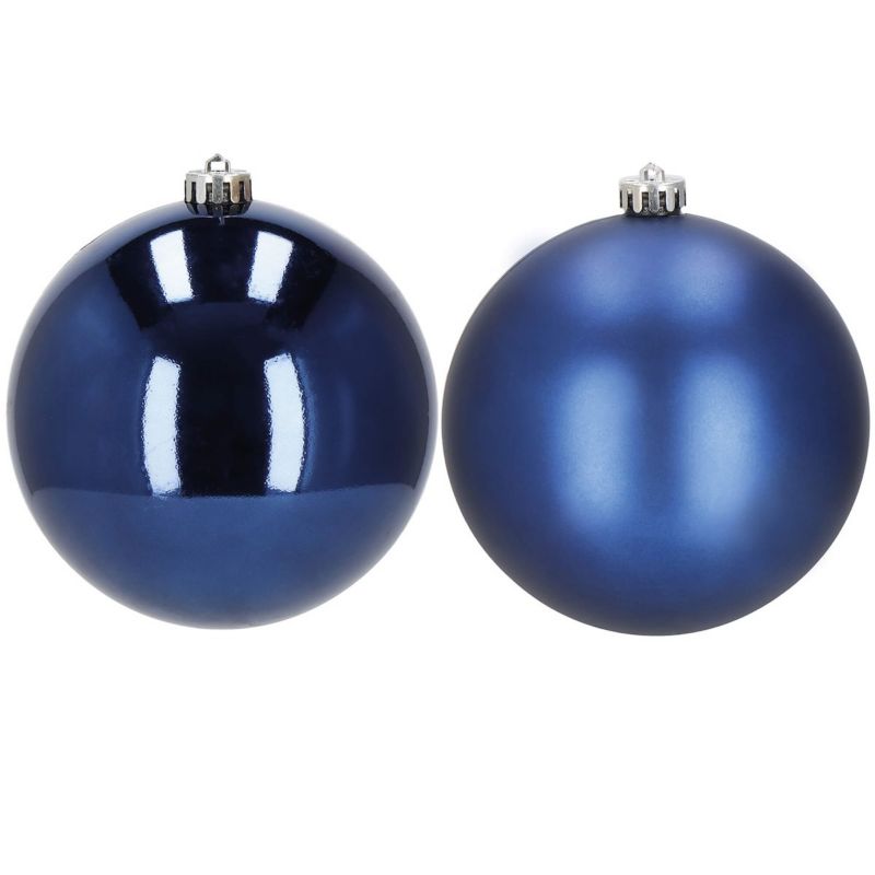 Bombki choinkowe Springos, granatowe zawieszki na choinkę 15 cm, ozdoby świąteczne 2 szt.