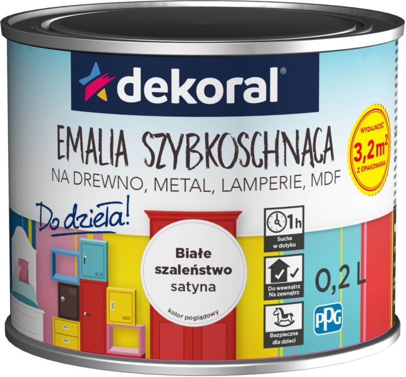 Emalia Do dzieła Dekoral białe szaleństwo 0,2 l