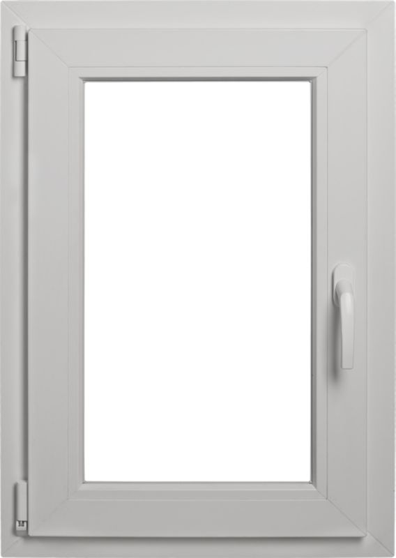 Okno PCV rozwierno-uchylne trzyszybowe 565 x 835 mm lewe białe