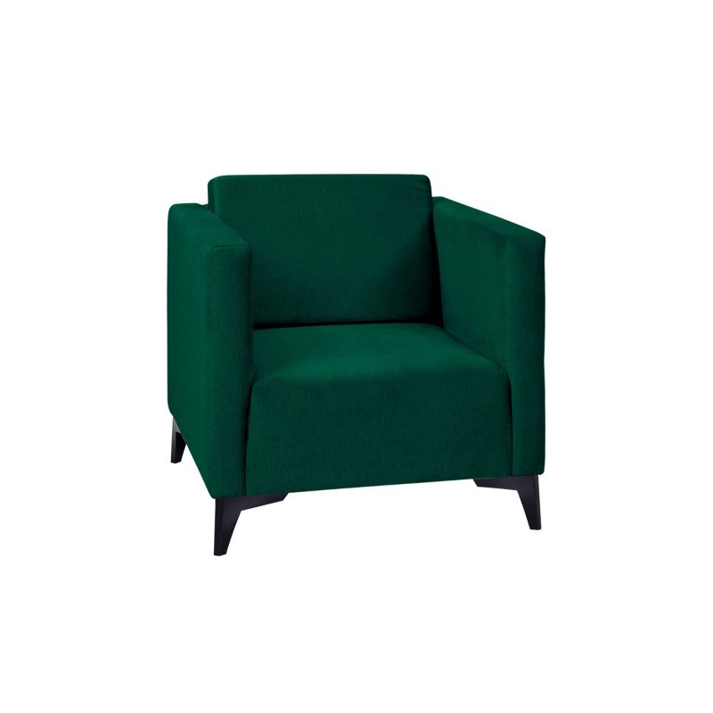 Fotel MIRJAN 24 Szafir butelkowa zieleń + czarny połysk 1 szt.