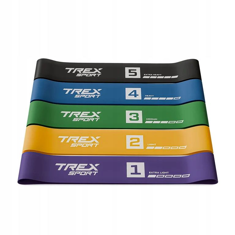 Zestaw taśm Trex 5szt gum do ćwiczeń fitness gumy oporowe 1szt