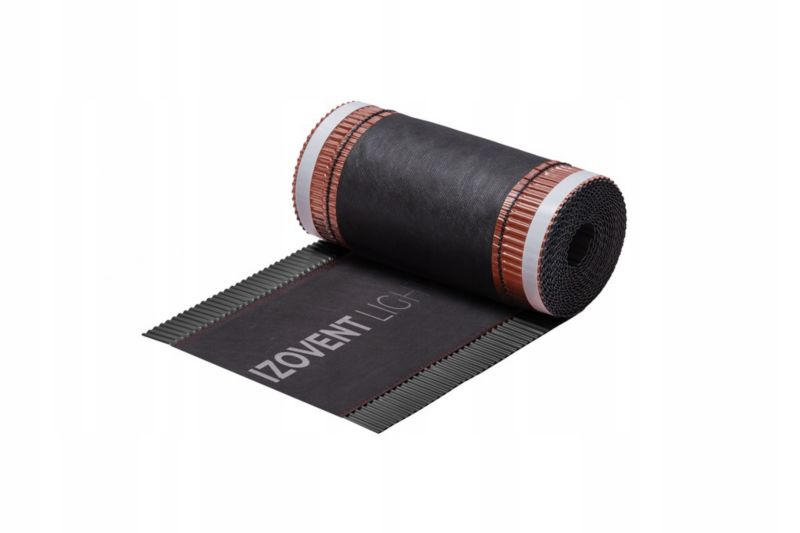 Taśma kalenicowa 4ROOF Izovent LIGHT 310mm 5m x 4 rolki - 20 mb czarny RAL9005 super jakość wentylacja kalenicy 1 kpl.