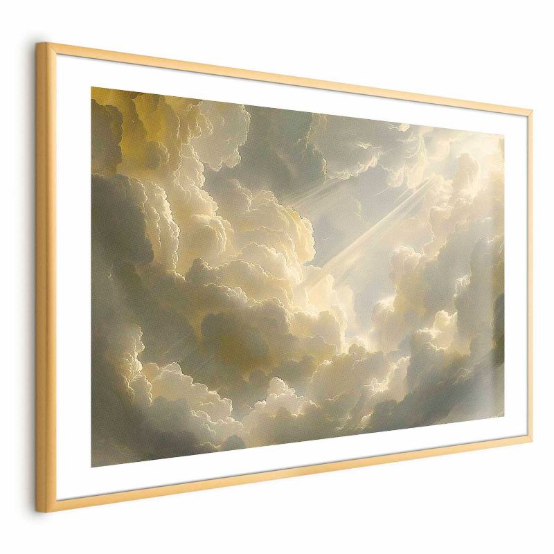 Plakat Artgeist Zachwycająca gra kolorów 30x21 cm z ramą złotą z marginesem 1 szt